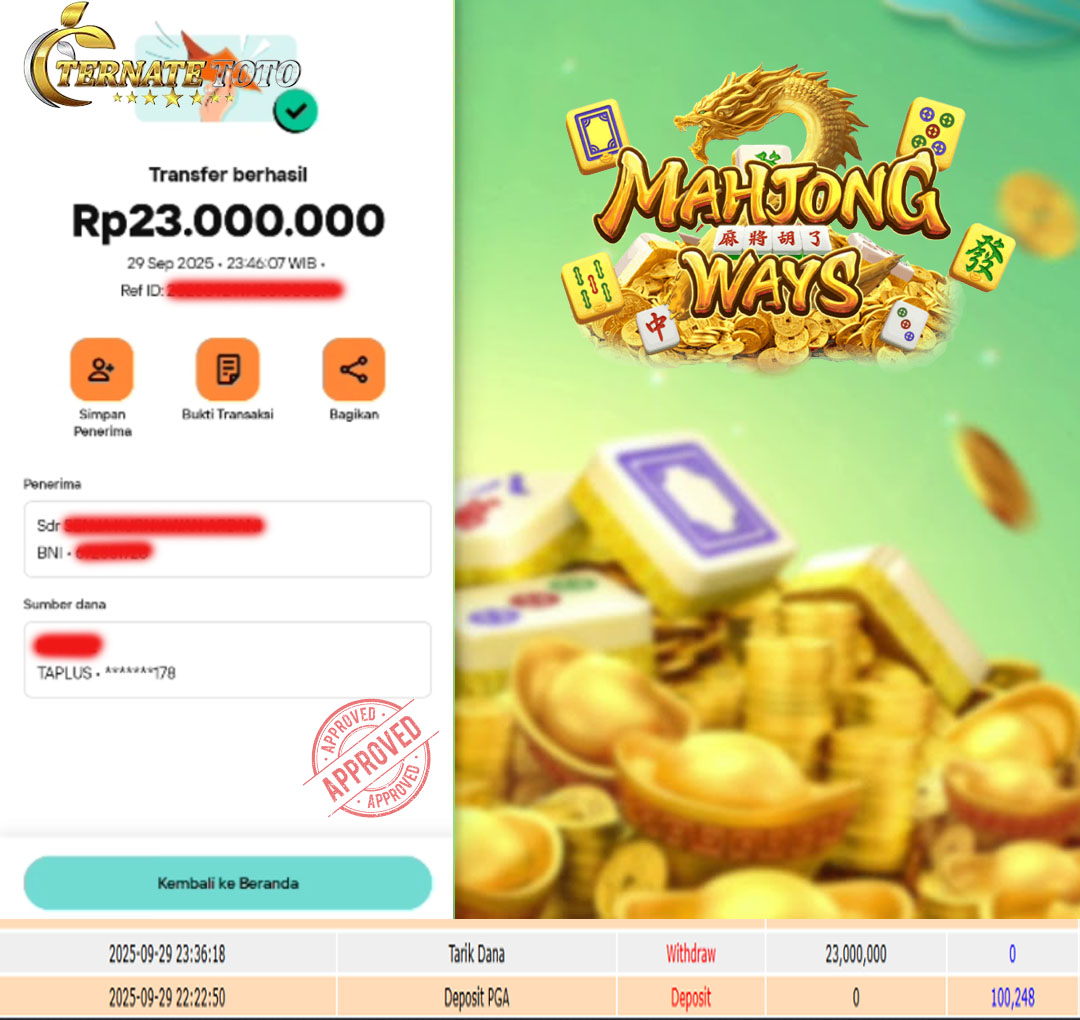 TERNATETOTO - MENANG MAHJONG WAYS 2 Rp.22,000,000,-